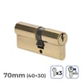 Miniatyrbillede 2 af 3: Cylinder EDM 85184 r13 Gylden Kobber Kort camlock Europæisk
