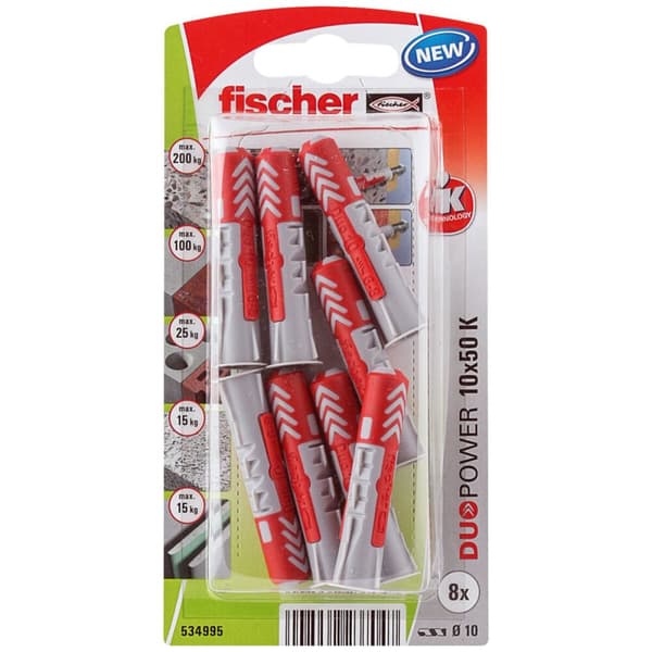 Pigge Fischer DuoPower 534995 Ø 10 x 50 mm Nylon (8 enheder)