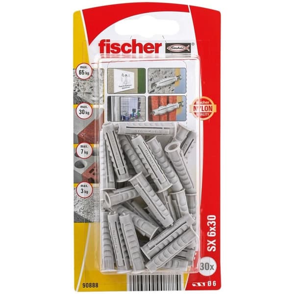 Pigge Fischer SX 90888 Nylon 6 x 30 mm (30 enheder)