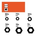 Miniatyrbillede 3 af 3: Set Møtrikker Black & Decker 270 Dele