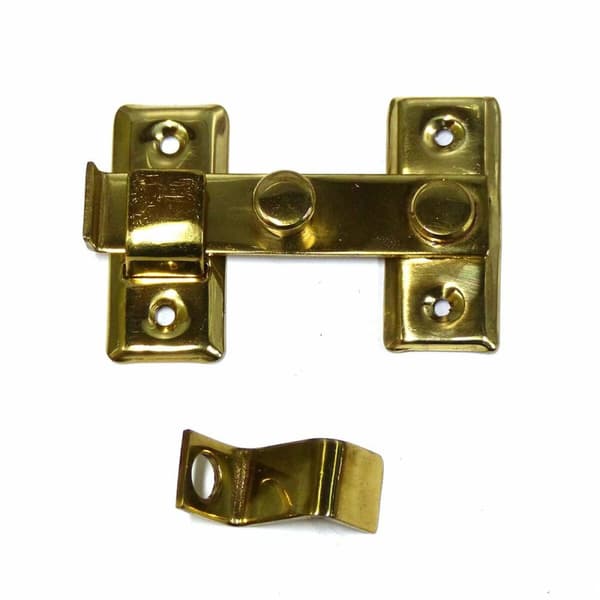 Dörrspärr EDM 85078 Polerad mässing 8 cm Vändbar