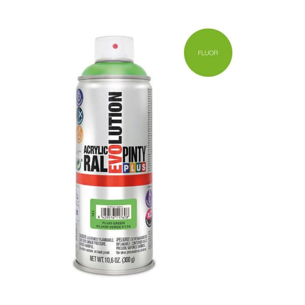 Sprejfärg Pintyplus Evolution F136 400 ml Fluorescerande Grön