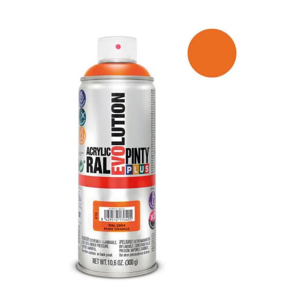 Sprejfärg Pintyplus Evolution RAL 2004 400 ml Pure Orange