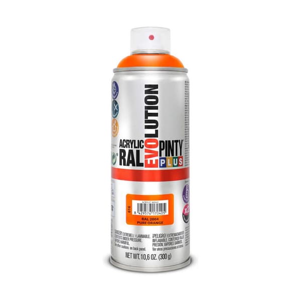 Sprejfärg Pintyplus Evolution RAL 2004 400 ml Pure Orange