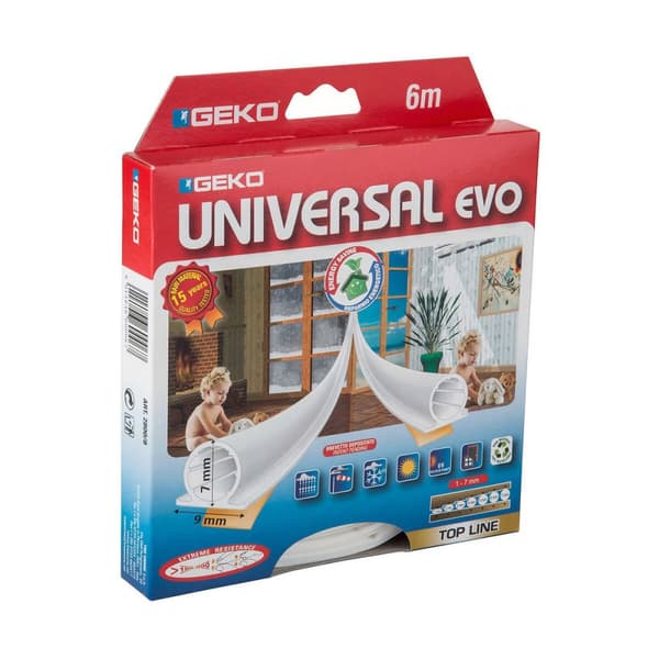 Selvklæbende bånd Geko Hvid 6 m