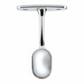 Miniatyrbillede 1 af 2: Holder til garderobestang Stor Planet Oval Chromsalt 2,5 x 1,5 cm Sølvfarvet (2 enheder)