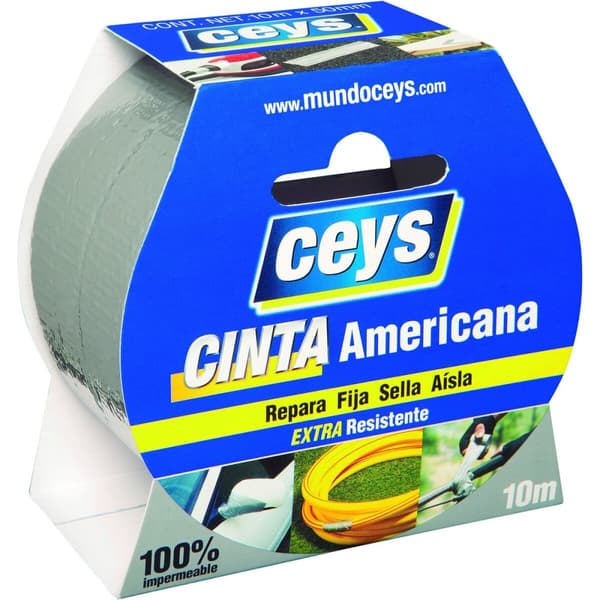 Ilmastointiteippi Ceys 10 m x 50 mm Hopeinen