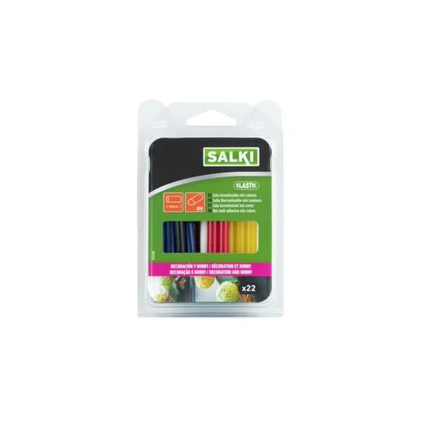 Kuumaliimapuikot Salki 431088 Monivärinen Sisustus Ø 8 x 95 mm 105 g (22 osaa)