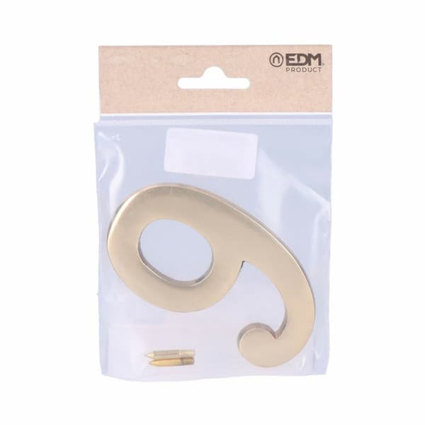 Siffror EDM 85041 9 Gyllene Mässing