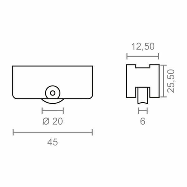 Laakeri EDM 85474 Inasa 162 rd16 Teräs 45 x 25,5 mm (2 osaa)