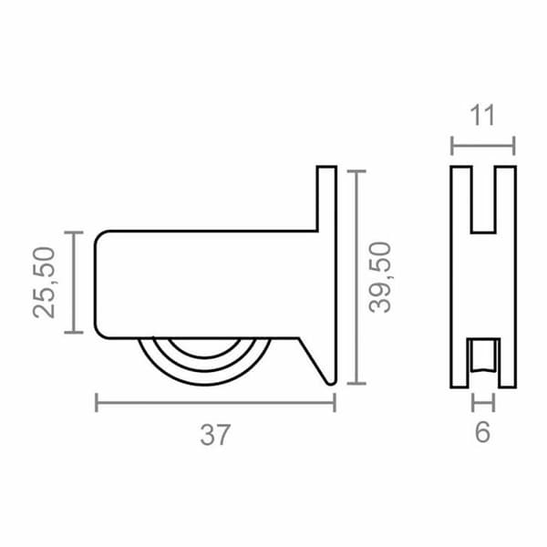 Laakeri EDM 85471 CO-22 rd08 Nylon 37 x 39,5 mm (2 osaa)