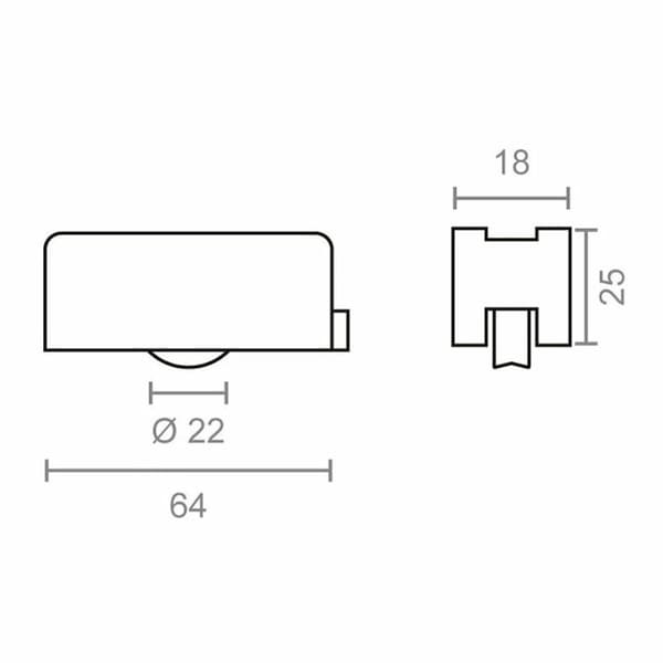 Laakeri EDM 85468 Alugom 400 rd20 Nylon 64 x 25 mm (2 osaa)