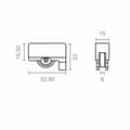 Miniatyrbillede 3 af 4: Leje EDM 85472 Endasa cll rd10 Nylon 33,5 x 15,5 mm (2 enheder)