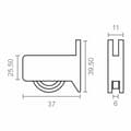 Miniatyrbild 3 av 4: Lager EDM 85471 CO-22 rd08 Nylon 37 x 39,5 mm (2 antal)