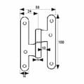 Pikkukuva 3 / 3: Sarana EDM 85480 PN04 Teräs 100 x 58 mm Oikea