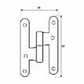 Pikkukuva 3 / 3: Sarana EDM 85482 PN07 Ruostumaton teräs 100 x 58 mm Oikea