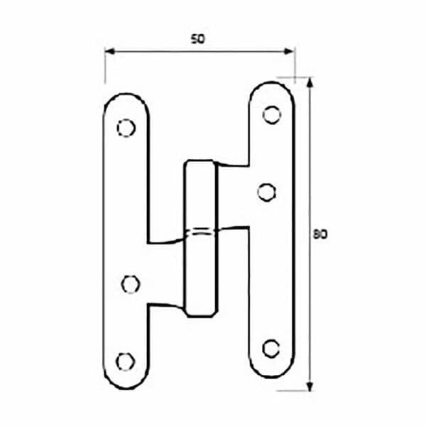 Sarana EDM 85482 PN07 Ruostumaton teräs 100 x 58 mm Oikea