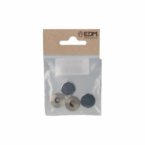 Huonekalujen somisteet EDM 85291 Messinki Ø 18 mm Kierteinen (4 osaa)