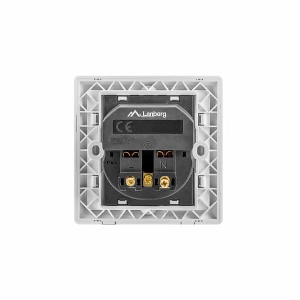 Støpsel Lanberg AC-WS01-USB2-F