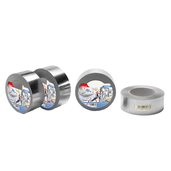 Isoleringstejp Geko 50 mm x 50 m Aluminium Silvrig
