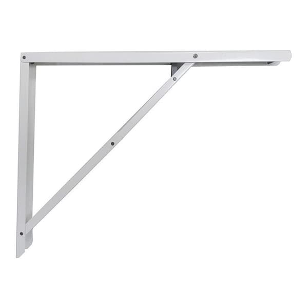 Sett firkant Fepre Sammenleggbar Flip-top Stål Hvit (40 x 52 cm)