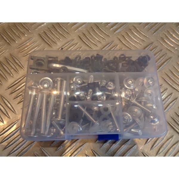 177 skruv bult mutter klämmor silver kåpa kåpa kaross motorcykel skoter universell fixering plast poly