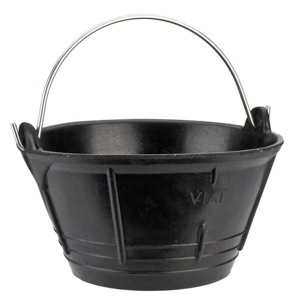 Spand med hanke Viat 10 L industriel Sort Latex gummi Afvisende