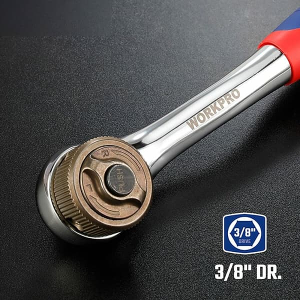 Carraca-nøgle Workpro Double Drive 3/8"