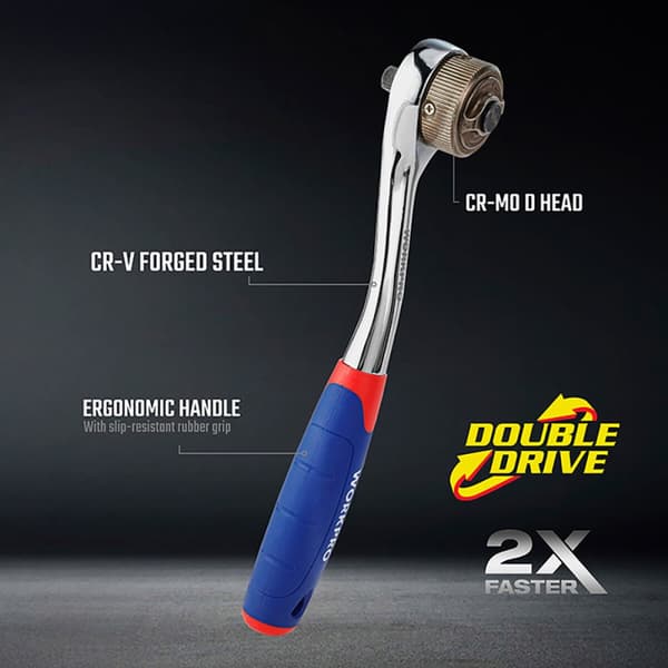 Carraca-nøgle Workpro Double Drive 3/8"