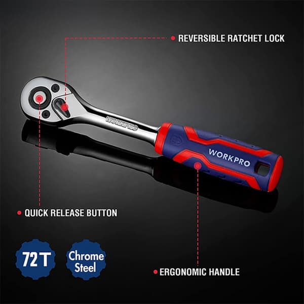 Hylsnyckel Workpro 1/2"