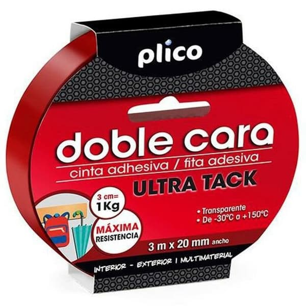 Dubbelsidig Tejp PLICO Ultra Tack Transparent
