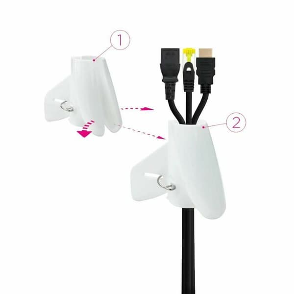 Kabelorganiserare NANOCABLE 10.36.0003-W Vit Ø 25 mm 3 m