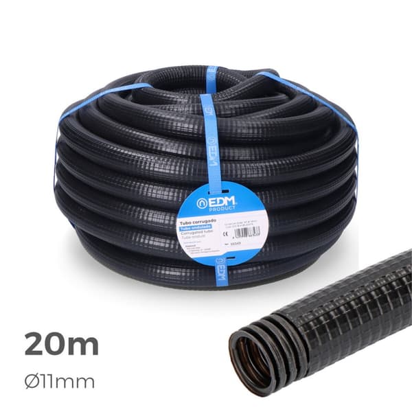 Bølgepap EDM 66303 Ferroplast Ø 16 mm Udvendig Foret (20 m) (1 enheder)