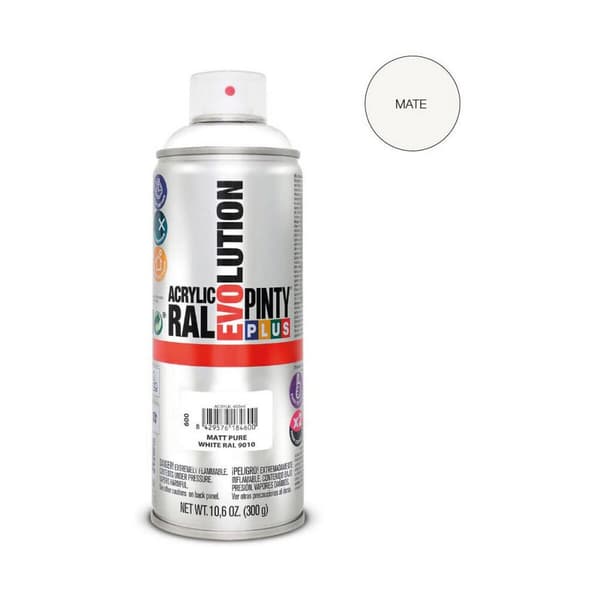 Spraymaling Pintyplus Evolution RAL 9010 400 ml Mat Pure White