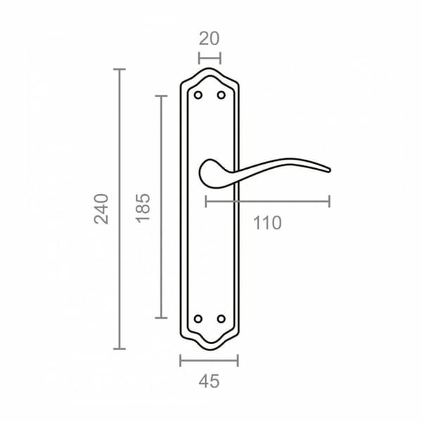 Sæt med håndtag EDM 85430 1777 24 x 4,5 cm