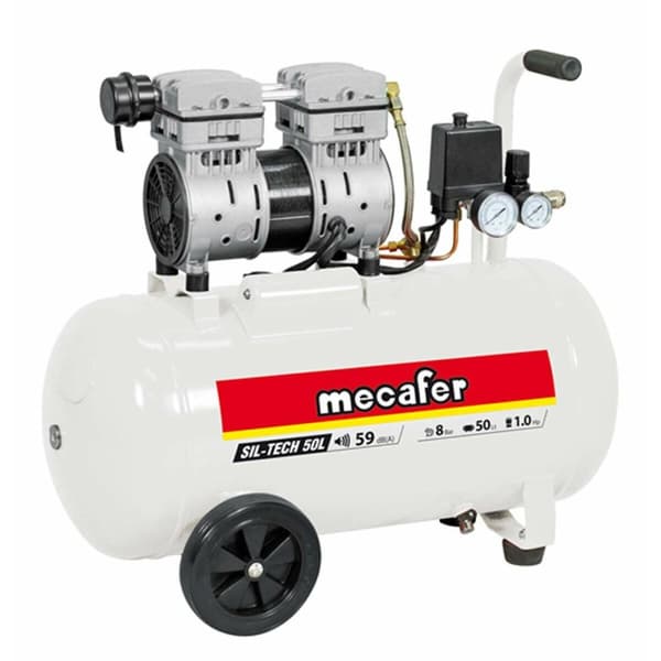 Luftkompressor MECAFER 425523 Vandret Stille 8 bar 24 L