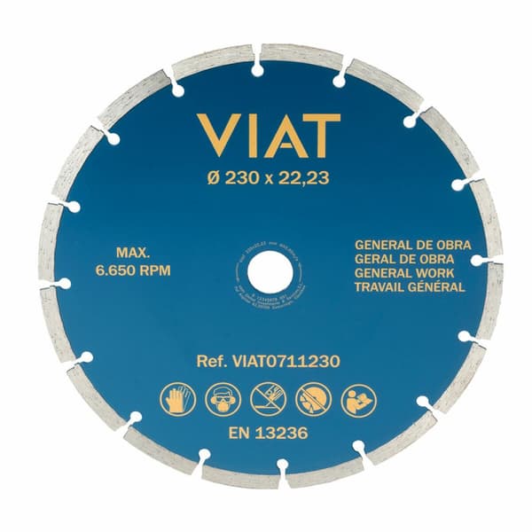 Skæreskive Viat 0711230 Murværk/Værker Tørt Ø 230 x 3 x 22,2 mm