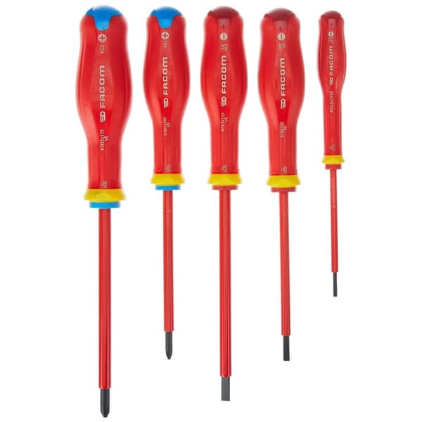 Sæt med skruetrækkere Facom Protwist Isolated 1000V AT5VE.PB Fast pris Pozidriv 5 Dele