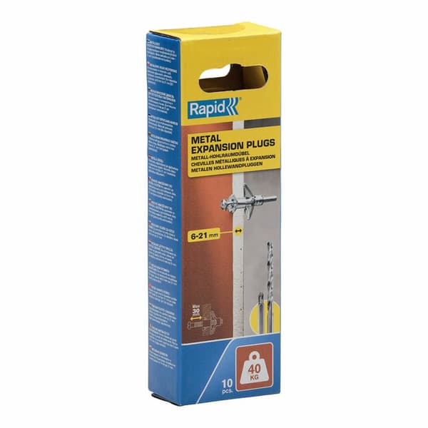 Rawplugs og skruer Rapid 5001550 Ø 11 x 52 mm M5 x 63 mm Metal Udvidelse 10 enheder