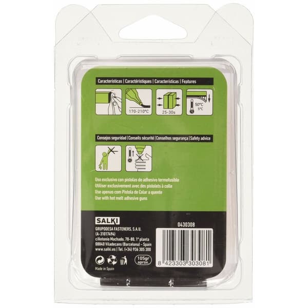 Kuumaliimapuikot Salki 430308 Sisustus Ø 8 x 95 mm 105 g Läpikuultava (22 osaa)