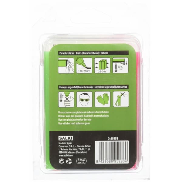 Kuumaliimapuikot Salki 430108 Monivärinen Sisustus Fluori Ø 12 x 95 mm 125 g (12 osaa)