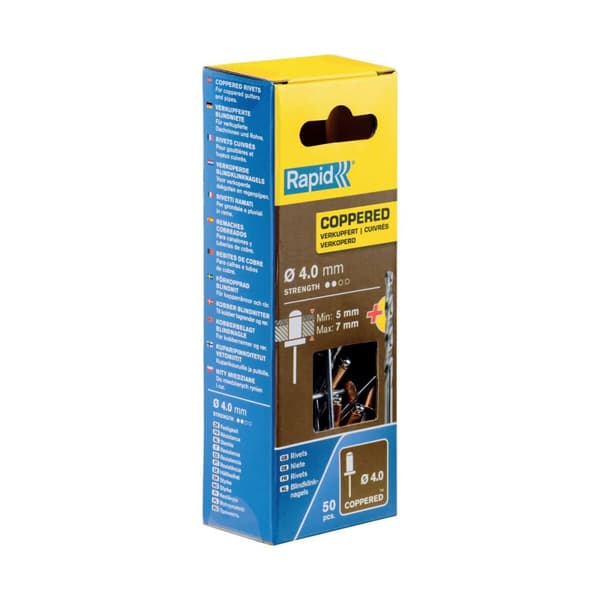 Niitit Rapid 5001462 Kara Ø 4 x 10 mm Kupari Alumiini (50 osaa)
