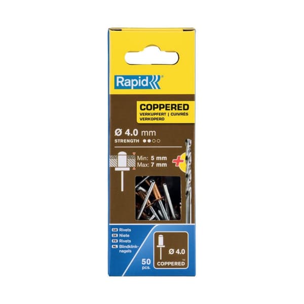 Niitit Rapid 5001462 Kara Ø 4 x 10 mm Kupari Alumiini (50 osaa)
