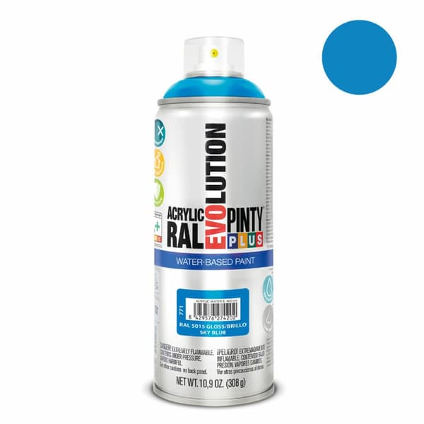 Spraymaali Pintyplus Evolution RAL 5015 Vesipohjainen Sky Blue 400 ml