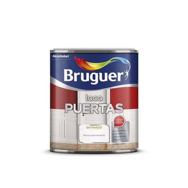 Emali Bruguer 5297934 Ovet Lakka Permanent White 750 ml Satiiniviimeistely