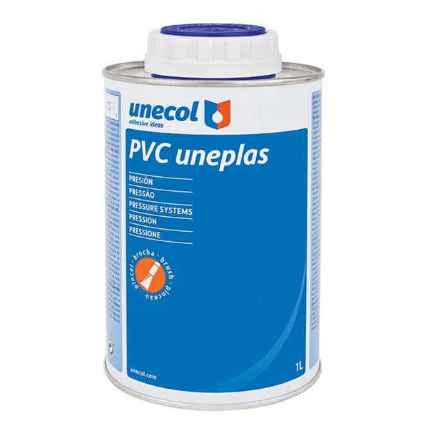 Adhesive for PVC pipe Unecol Uneplas A2040 Maalisuti 1 L
