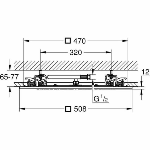 Suihkupää Grohe Metalli Ruostumaton teräs 50,8 cm