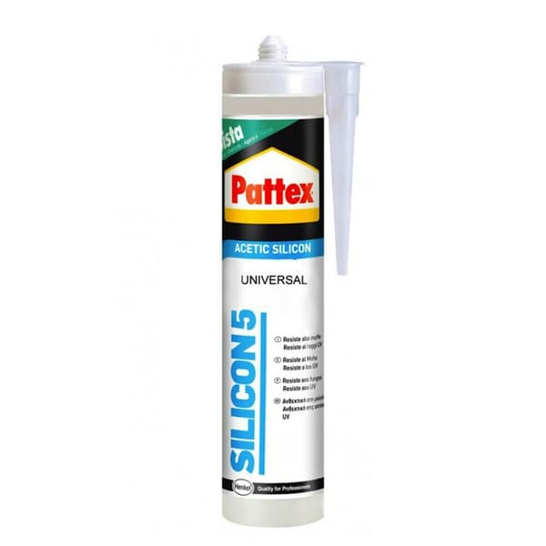 Silikoni Pattex Silicon 5 Universaali Läpinäkyvä 280 ml