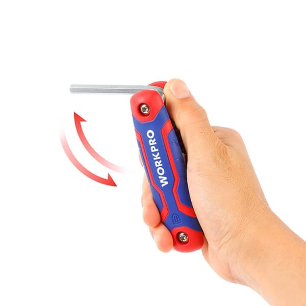 Unbrakonøgler Workpro Foldbar 8 Dele