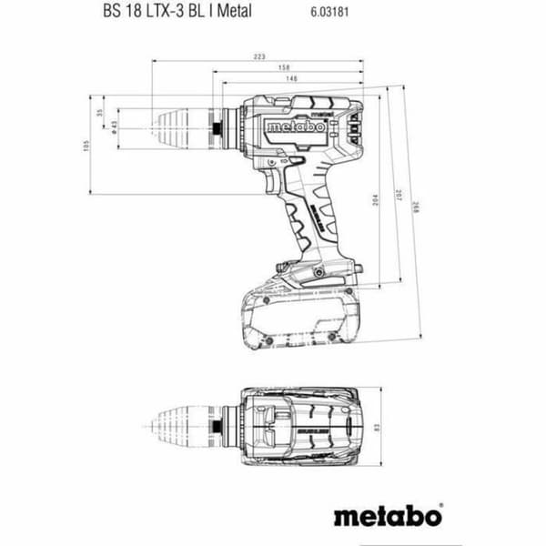 Skruetrækker Metabo BS 18 LTX-3 BL I